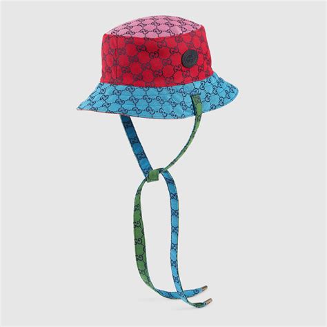 multi color gucci bucket hat|Gucci bucket hat houndstooth.